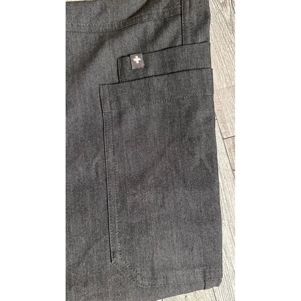 Figs Scrub Pants‎ Mens Large Gray Technical Collection .  Zip Front, Draw String